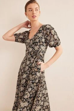 Boden Midikleid Aus Leinenmix Mit Bahnendesign -Next || RIVER ISLAND Verkaufsgeschäft D97051s4