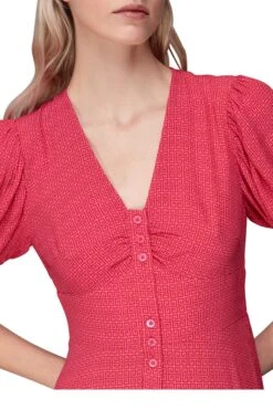 Whistles Labyrinth Midikleid Mit Geo-Print, Pink -Next || RIVER ISLAND Verkaufsgeschäft D97336s3