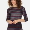 Regatta Bayla Gestreiftes T-Shirt Mit 3/4-Ärmeln, Schwarz 2 Regatta Bayla Gestreiftes T-Shirt Mit 3/4-Ärmeln, Schwarz -Next || RIVER ISLAND Verkaufsgeschäft D98694s