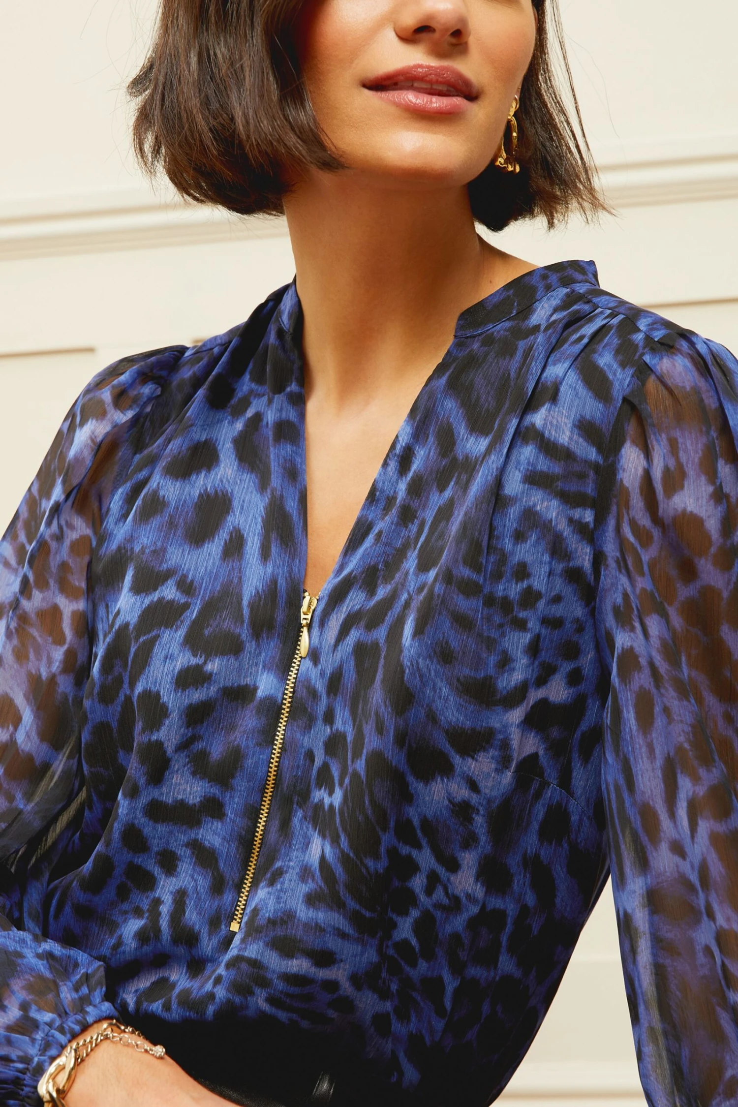 Love & Roses Bluse Mit Reißverschluss 4 Love & Roses Bluse Mit Reißverschluss – Bild 2