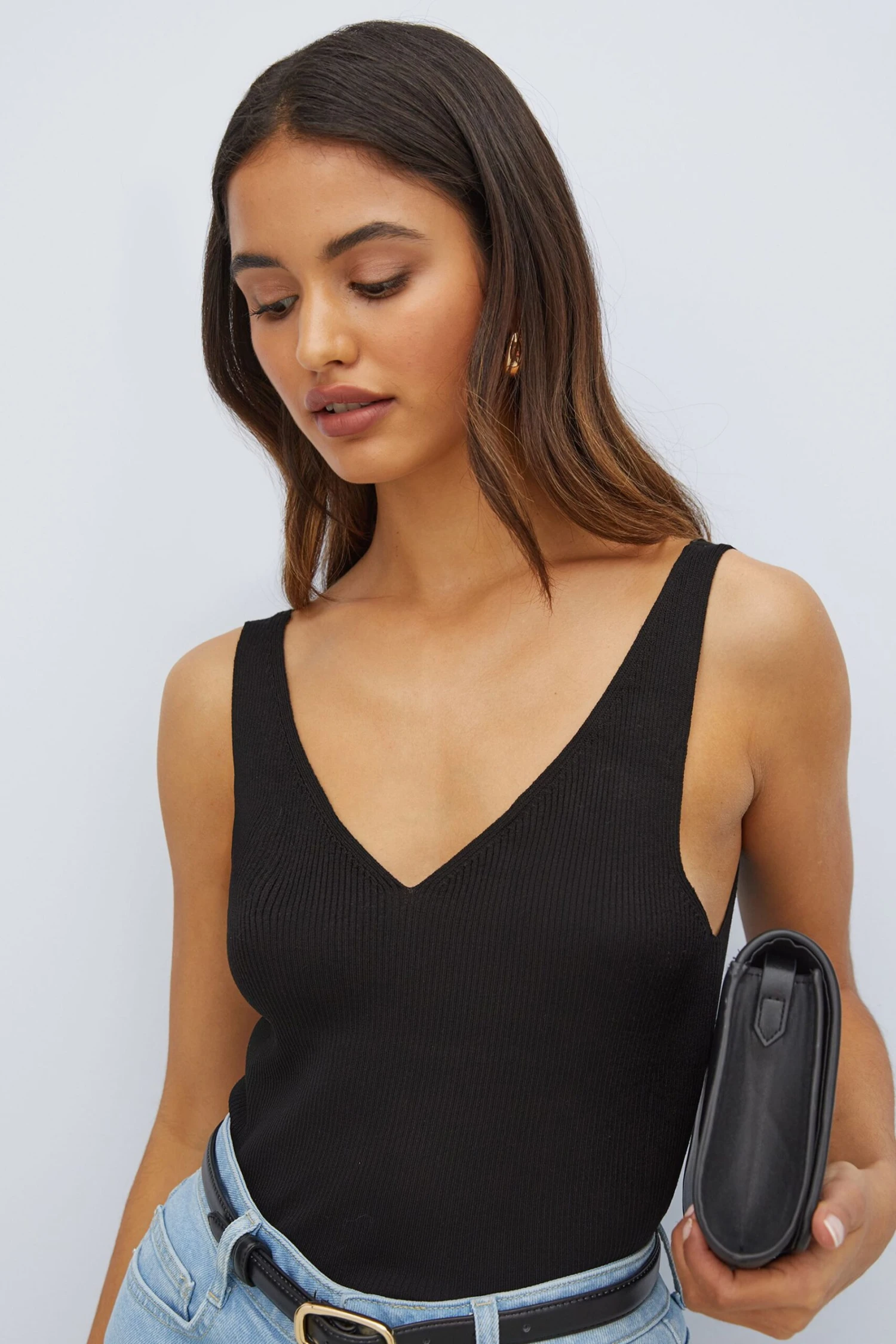 Friends Like These Trägertop Aus Rippstrick Mit V-Ausschnitt 3 Friends Like These Trägertop Aus Rippstrick Mit V-Ausschnitt