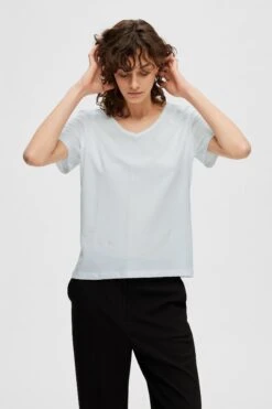 Selected Femme T-Shirt Mit V-Ausschnitt