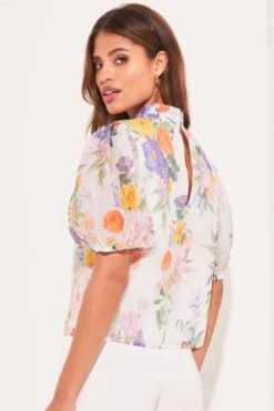 Lipsy Plissierte Bluse Aus Organza Mit Schlüssellochausschnitt -Next || RIVER ISLAND Verkaufsgeschäft K49077s2