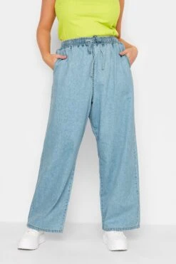 Yours Curve Pull-on-Jeans Mit Weitem Bein