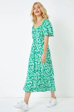 Geblümtes Midikleid Mit Raffung, Dunkelblau 9 Geblümtes Midikleid Mit Raffung, Dunkelblau -Next || RIVER ISLAND Verkaufsgeschäft K54283s3