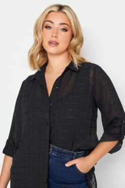 Yours Curve London Check Turn Back Sleeve Shirt -Next || RIVER ISLAND Verkaufsgeschäft K65545s4