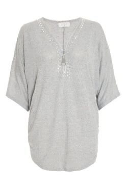 Quiz Verziertes Leichtstrick-Top Mit Reißverschluss -Next || RIVER ISLAND Verkaufsgeschäft L31009s4