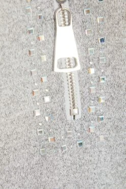 Quiz Verziertes Leichtstrick-Top Mit Reißverschluss -Next || RIVER ISLAND Verkaufsgeschäft L31009s5