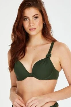 Hunkemöller Luxe Unwattiertes Bikinitop, Grün