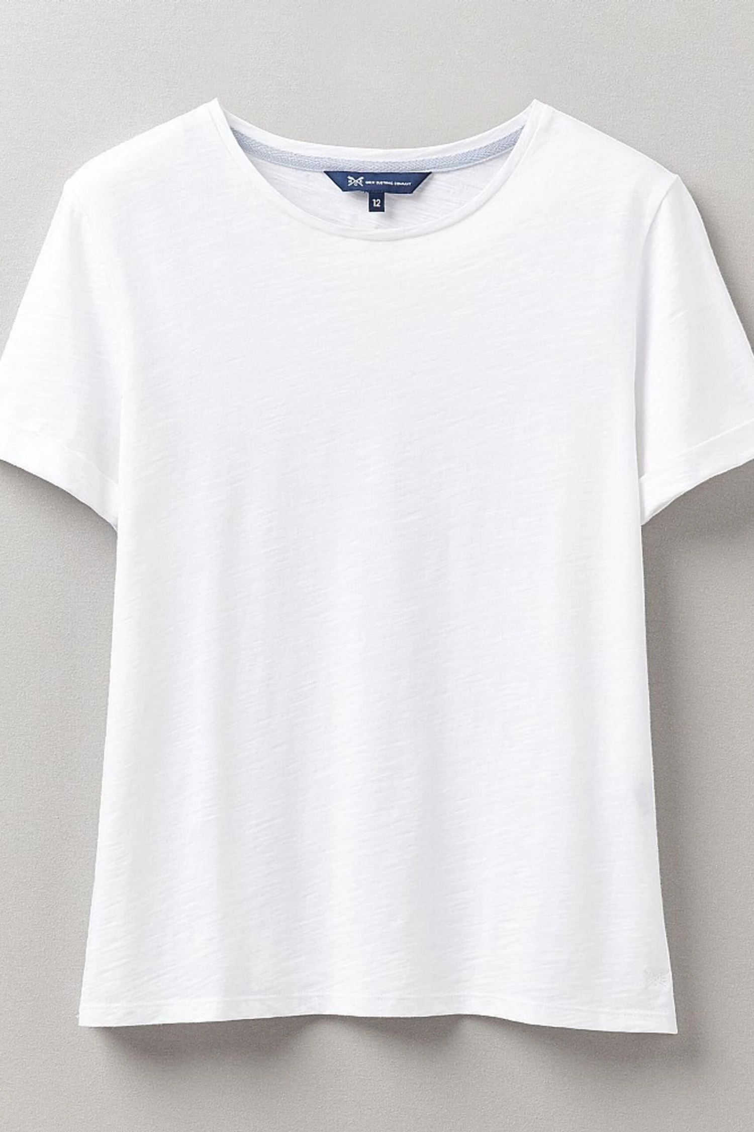 Crew Company Das Perfekte Rundhals-T-Shirt Aus Flammengarn, Weiß 7 Crew Company Das Perfekte Rundhals-T-Shirt Aus Flammengarn, Weiß – Bild 5