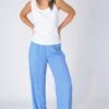 Burgs Malmsmead Bedruckte Hose Mit Weitem Bein, Blau