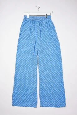 Burgs Malmsmead Bedruckte Hose Mit Weitem Bein, Blau -Next || RIVER ISLAND Verkaufsgeschäft N00028s5