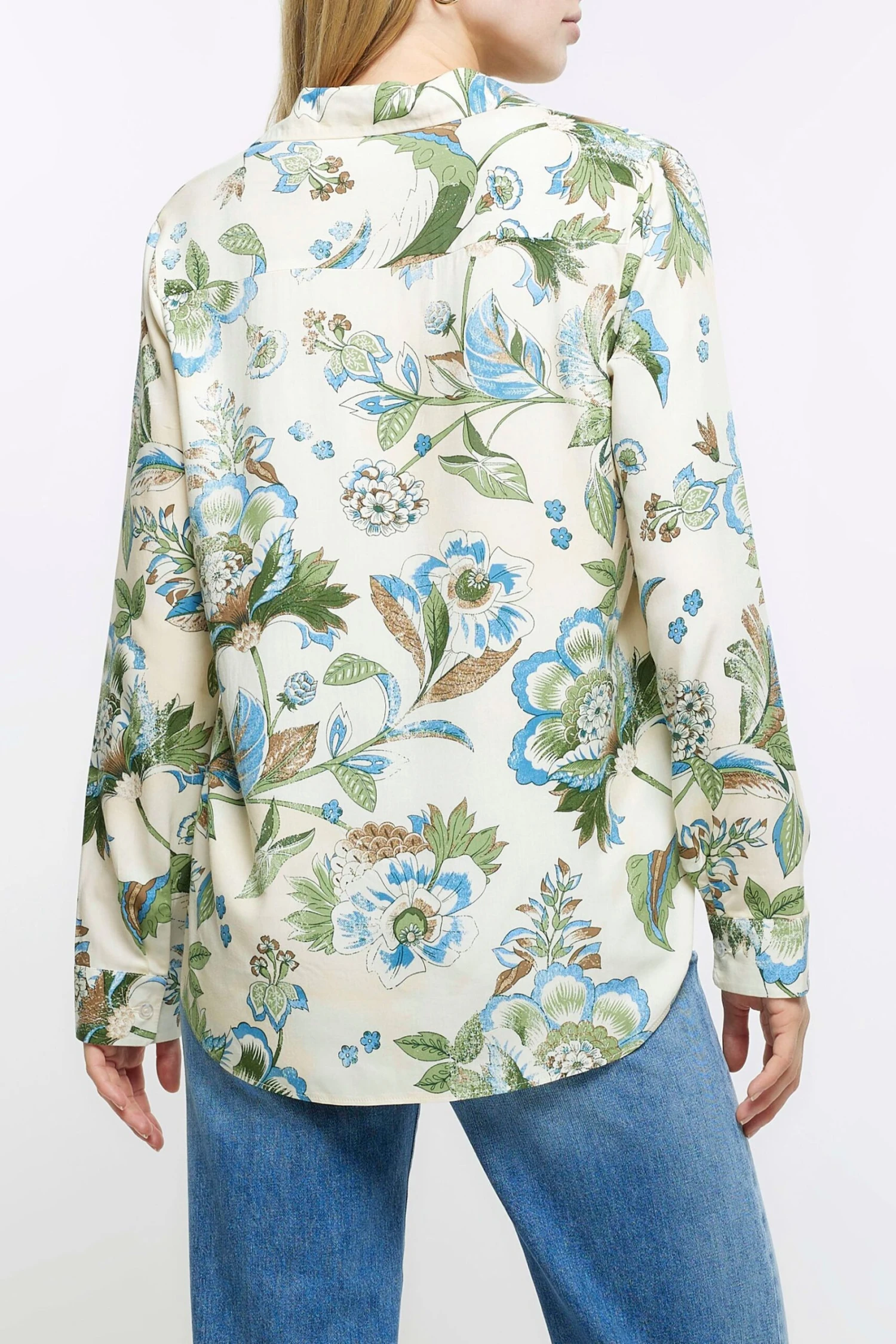 River Island Hemd Mit Floralem Print, Creme 4 River Island Hemd Mit Floralem Print, Creme – Bild 2