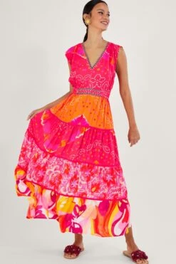 Monsoon Midikleid Aus LENZING™ ECOVERO™ Mit Kontrastierendem Print