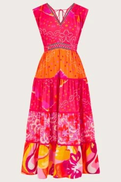 Monsoon Midikleid Aus LENZING™ ECOVERO™ Mit Kontrastierendem Print -Next || RIVER ISLAND Verkaufsgeschäft N00461s4