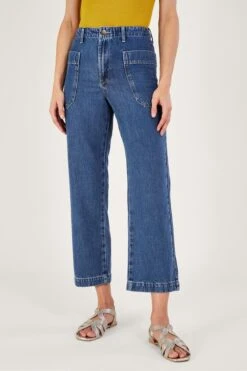 Monsoon Cargojeans Mit Weitem Bein, Blau