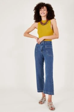 Monsoon Cargojeans Mit Weitem Bein, Blau -Next || RIVER ISLAND Verkaufsgeschäft N01628s3