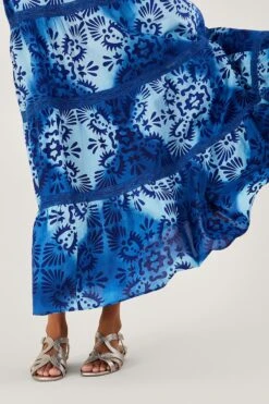 Monsoon Midi-Trägerkleid Mit Kachel-Batikprint, Blau -Next || RIVER ISLAND Verkaufsgeschäft N05031s4