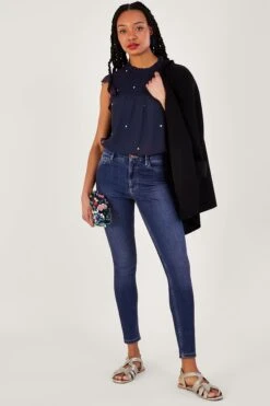 Monsoon Skinny Jeans, Blau -Next || RIVER ISLAND Verkaufsgeschäft N05096s3