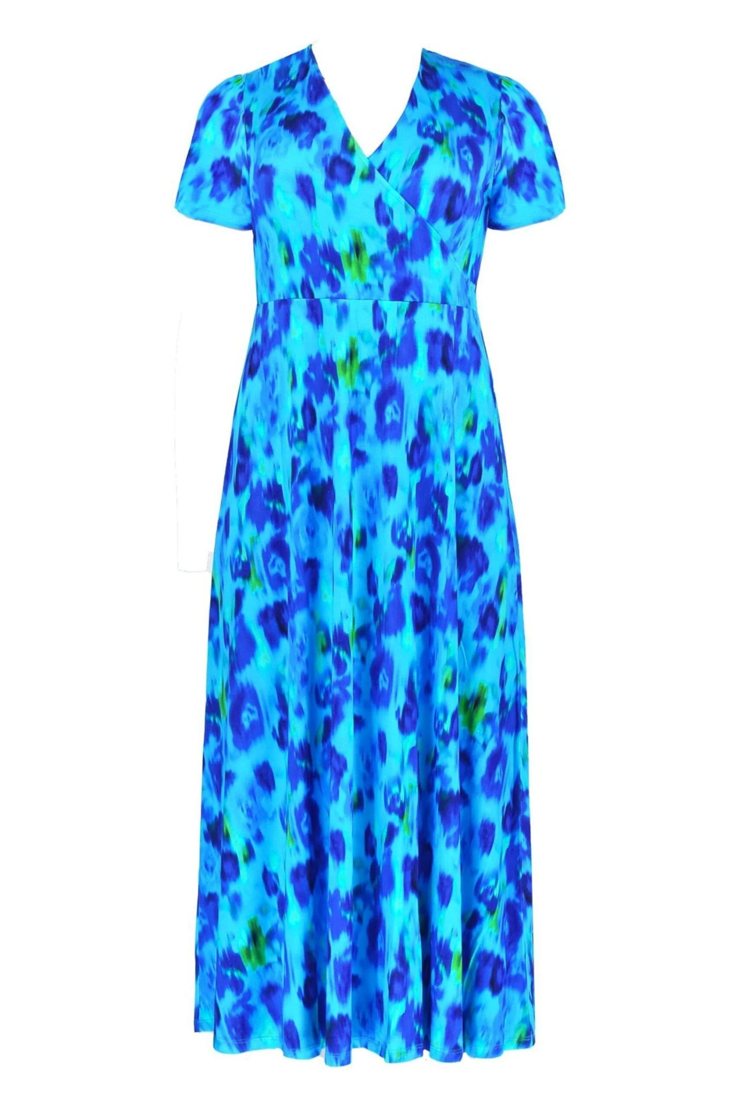 Live Unlimited Curve Wickel-Maxikleid Aus Jersey Mit Verwischtem Print, Blau 6 Live Unlimited Curve Wickel-Maxikleid Aus Jersey Mit Verwischtem Print, Blau – Bild 4