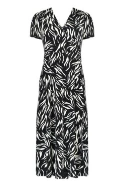 Live Unlimited Curve Jersey-Maxikleid In Wickeldesign Mit Monochromem Zebramuster, Schwarz 9 Live Unlimited Curve Jersey-Maxikleid In Wickeldesign Mit Monochromem Zebramuster, Schwarz -Next || RIVER ISLAND Verkaufsgeschäft N40334s4