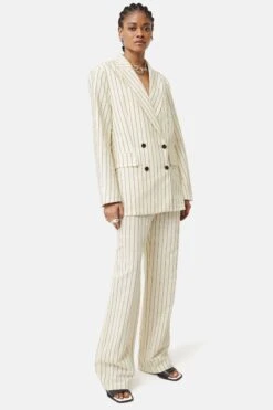 Jigsaw Italian Pinstripe White Trousers -Next || RIVER ISLAND Verkaufsgeschäft N41331s3