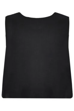 Ro&Zo Linen Blend Shell Black Top -Next || RIVER ISLAND Verkaufsgeschäft N45249s7