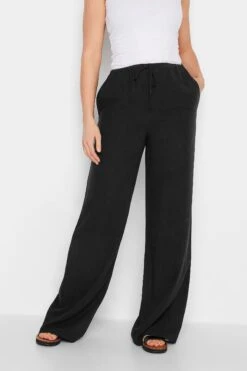 Long Tall Sally Hose Mit Leinenanteil Und Weitem Bein