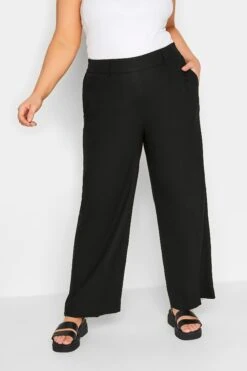 Yours Curve Hose Aus Leinenmischung Mit Weitem Bein