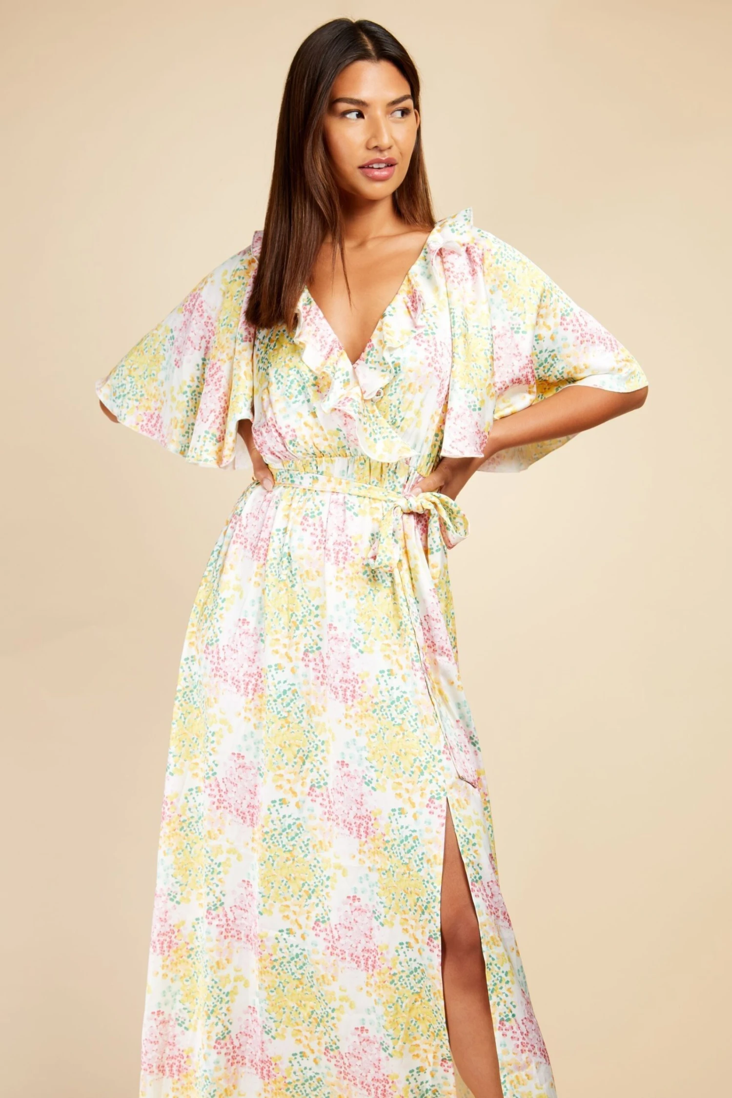 Little Mistress Wickel-Maxikleid Mit Blumenprint 4 Little Mistress Wickel-Maxikleid Mit Blumenprint – Bild 2