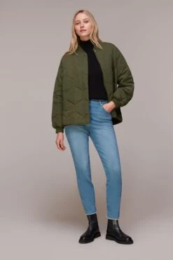 Whistles Authentic Slim-Jeans Mit Fransensaum, Blau