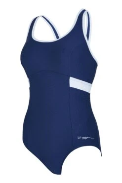 Zoggs Dakota Einteiliger Badeanzug Mit überkreuzten Rückenträgern, Blau -Next || RIVER ISLAND Verkaufsgeschäft T52182s5