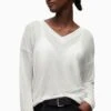 AllSaints Kati White T-Shirt -Next || RIVER ISLAND Verkaufsgeschäft T54091s