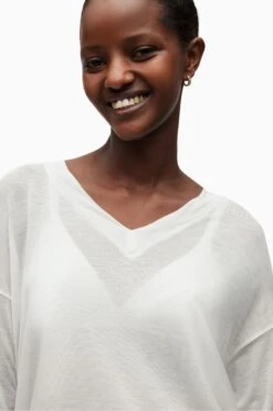 AllSaints Kati White T-Shirt 10 AllSaints Kati White T-Shirt -Next || RIVER ISLAND Verkaufsgeschäft T54091s4