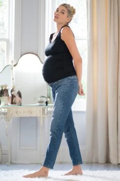 Seraphine Cropped-Jeans In Straight Leg, Blau, Umstandsmode -Next || RIVER ISLAND Verkaufsgeschäft T74850s3