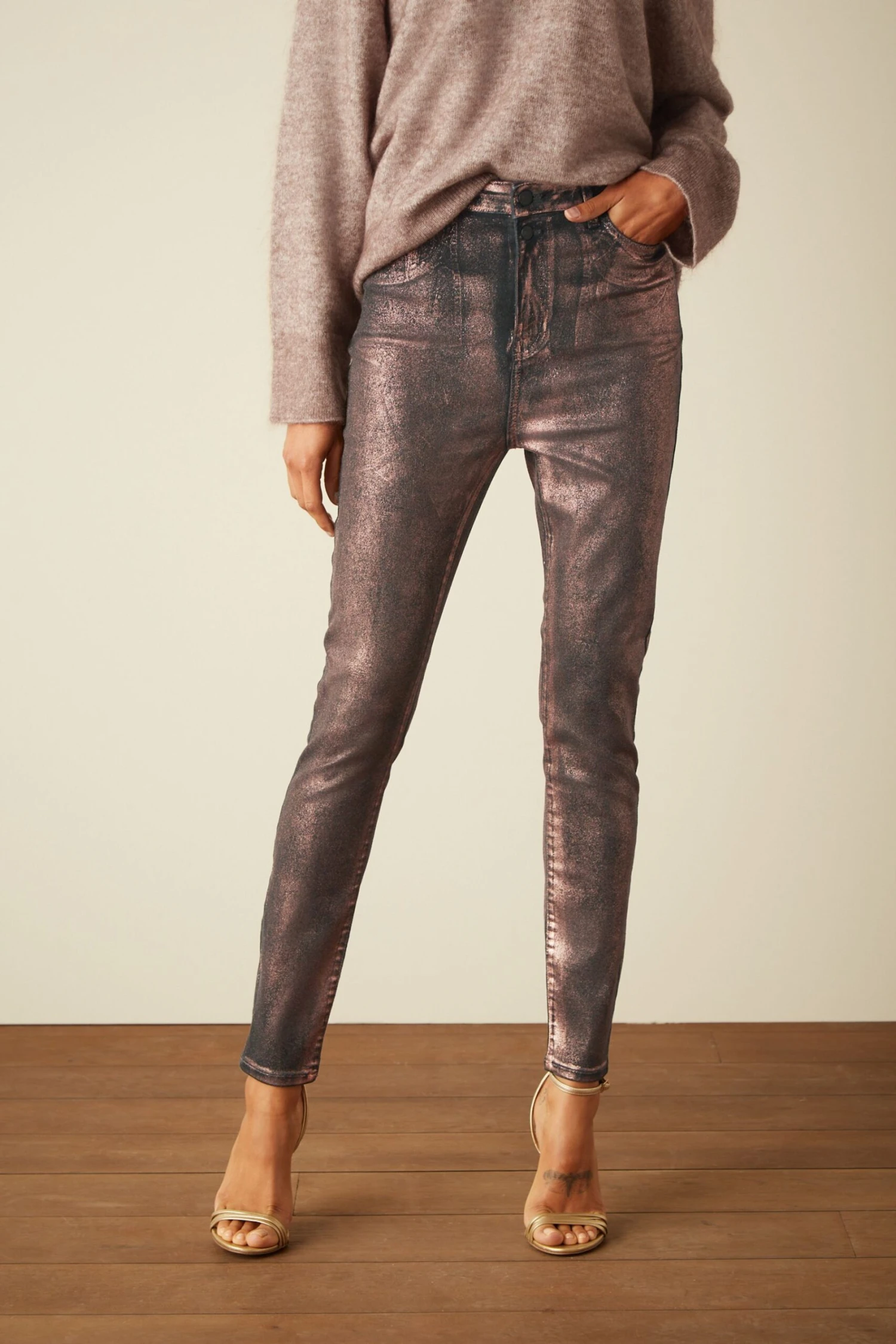 Next Bronze-Folie - Ultra High Rise Skinny-Jeans 4 Next Bronze-Folie - Ultra High Rise Skinny-Jeans – Bild 2