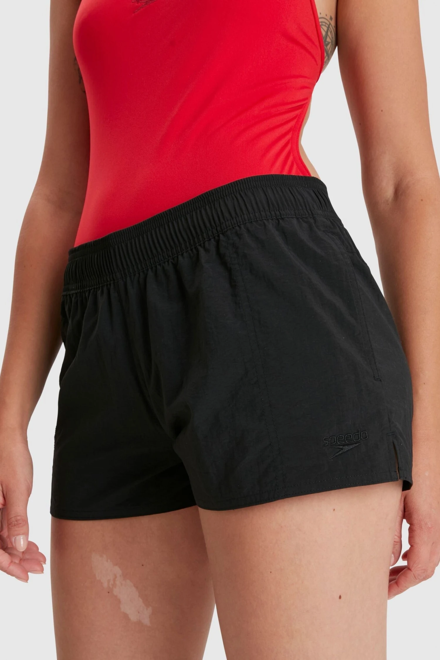 Speedo Damen Essential Badeshorts, Schwarz 3 Speedo Damen Essential Badeshorts, Schwarz