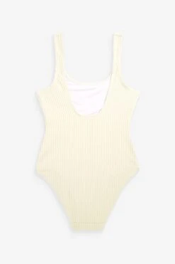 Next Ecru, Weiß - Bauchformender Badeanzug Mit Tiefem Auschnitt -Next || RIVER ISLAND Verkaufsgeschäft U13695s3