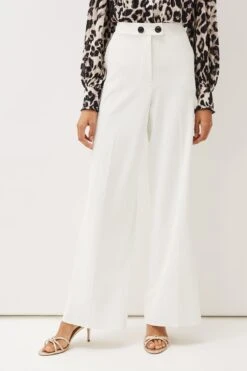 Phase Eight Solange Anzughose Mit Weitem Bein, Creme