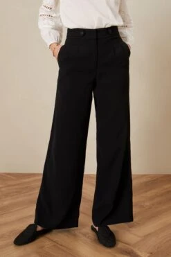 Monsoon Jamie Hose Mit Weitem Beinschnitt, Schwarz -Next || RIVER ISLAND Verkaufsgeschäft U44265s3