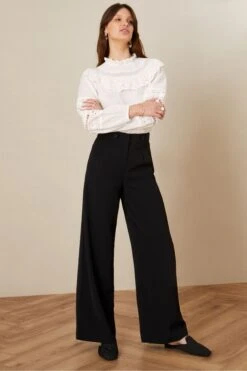 Monsoon Jamie Hose Mit Weitem Beinschnitt, Schwarz -Next || RIVER ISLAND Verkaufsgeschäft U44265s5