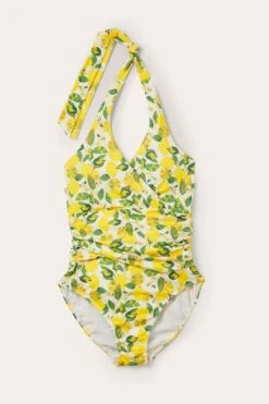 Boden Levanzo Badeanzug Mit Neckholder Und Raffung, Creme -Next || RIVER ISLAND Verkaufsgeschäft U49223s6