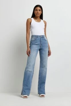 River Island 90s Straight Leg Jeans, Hellblau -Next || RIVER ISLAND Verkaufsgeschäft U60197s3