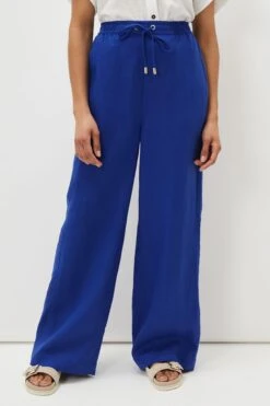 Phase Eight Lolita Leinenhose Mit Kordelzug, Blau
