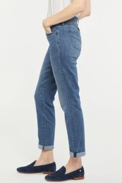 NYDJ Margot Girlfriend-Jeans Mit Umschlag, Mittelblau -Next || RIVER ISLAND Verkaufsgeschäft U74873s3