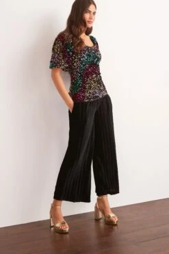 Next Plissierter Hosenrock Aus Samt