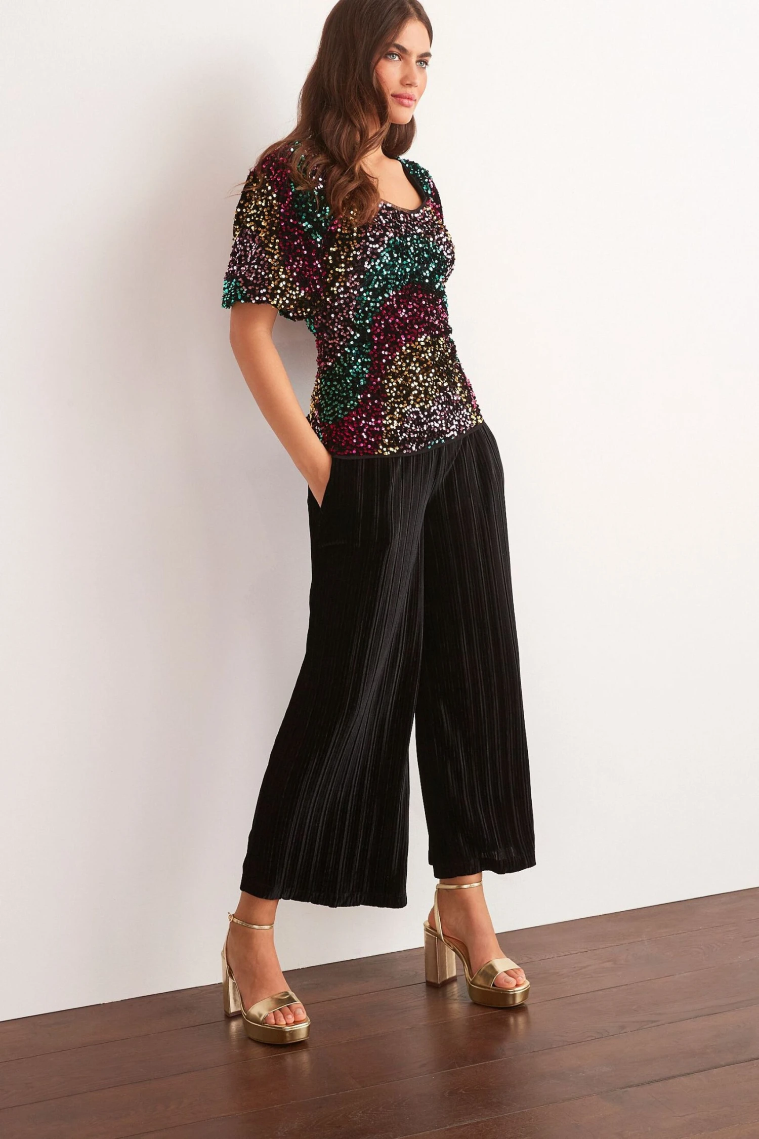 Next Plissierter Hosenrock Aus Samt 3 Next Plissierter Hosenrock Aus Samt