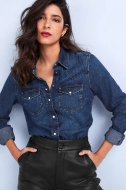 Enges Denim-Hemd
